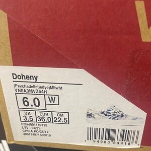 Vans Doheny Women's White with Blue Tie-Dye Sneakers Size 6